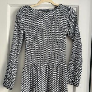Maje Patterned Pleated Dress- New
